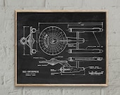 Star Trek USS Enterprise Print, Patent Print, Star Trek Poster, Enterprise Print, Chalckboard Print,Star Trek Art, Star Trek Wall Art P46