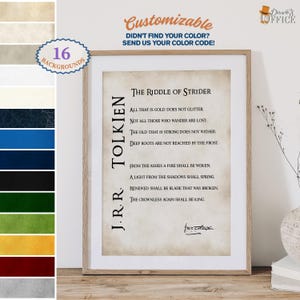 All that is gold does not glitter, Custom quote print, JRR Tolkien, Quote, Home decor