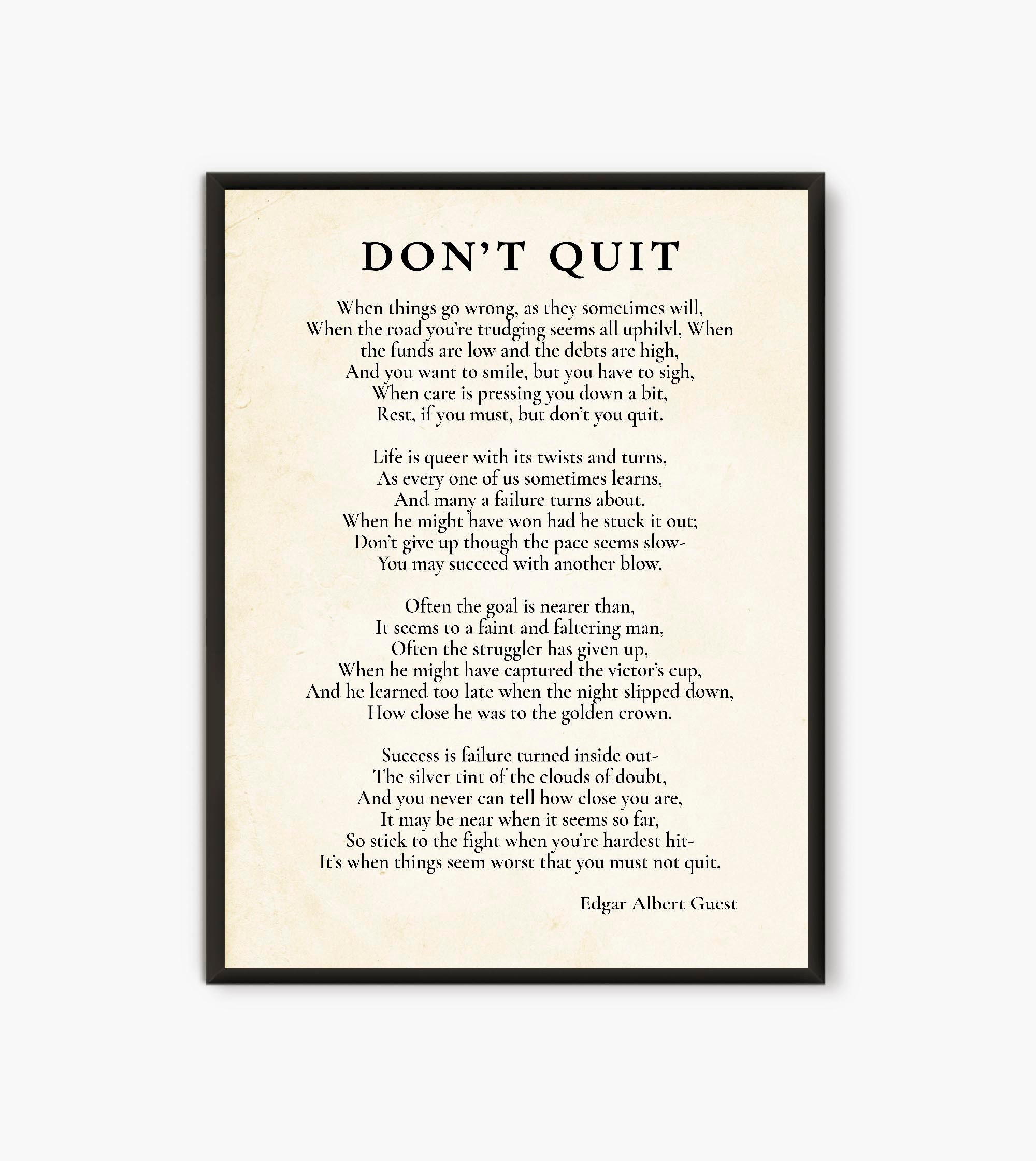 dont quit poem by edgar dont quit poem by edgar
