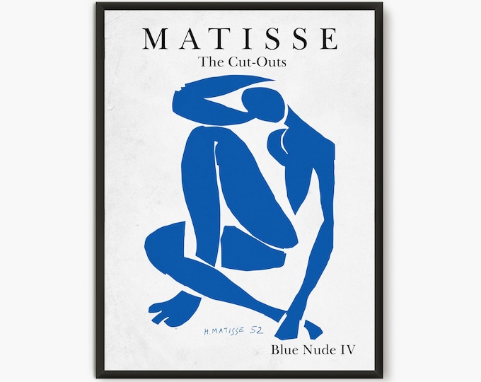 Matisse Art Print, Matisse Blue Nude, Matisse Art Poster, Henri Matisse Nu Blue Poster,