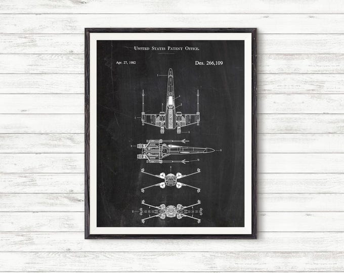 Star Wars Inspired poster, X-wing print #P106