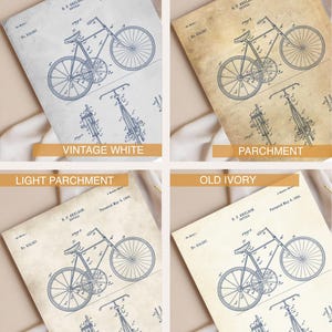 Vintage Bicycle Patent Prints Set, Restored Diagrams Wall Art (Set of Six) image 3