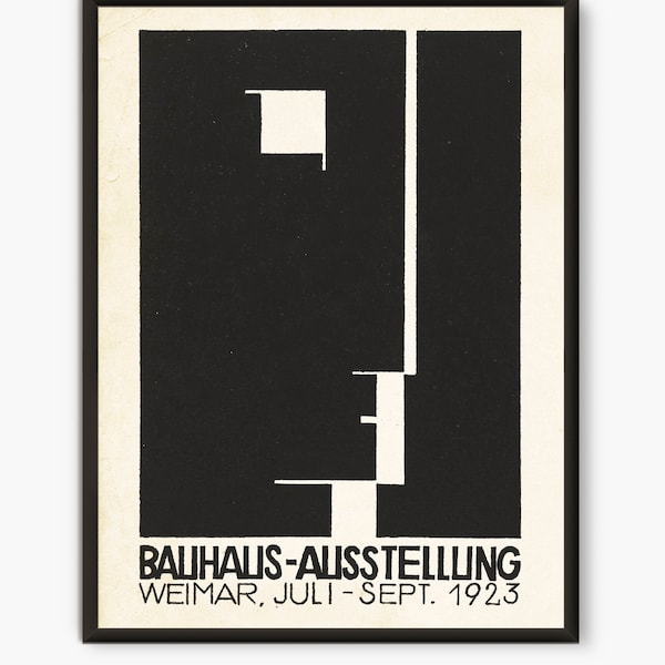 Bauhaus Exhibition poster 1923, Abstract Museum print 20th century art, Bauhaus Decor Austellung Weimar 1923