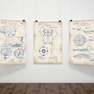 Coffee Patents Set of 3 Prints, Kitchen Wall Art,Kitchen Wall Decor,  Restaurant Decor, Dining Room Wall Decor, Coffee Wall Decor #P378