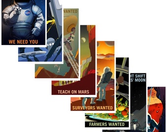 NASA Space Prints, Retro Wall Art, Space Travel Prints