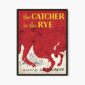 Catcher in the Rye Poster, Book Cover Poster, Salinger Book