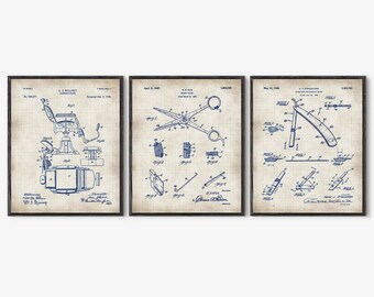Vintage Barber Patent Print: Barber Shop Decor