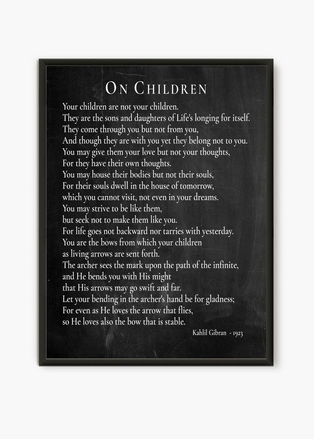 On Children Kahlil Gibran Quote, Inspirational Quotes Typography Print ...