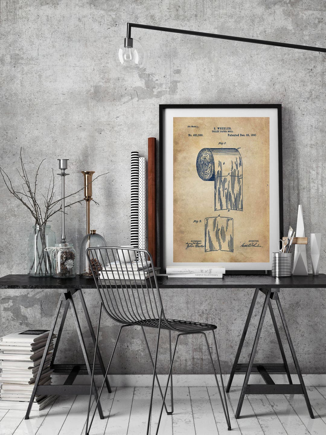 Toilet Paper Art Print,toilet Paper Roll,toilet Paper Patent,bathroom Vintage Art,bathroom