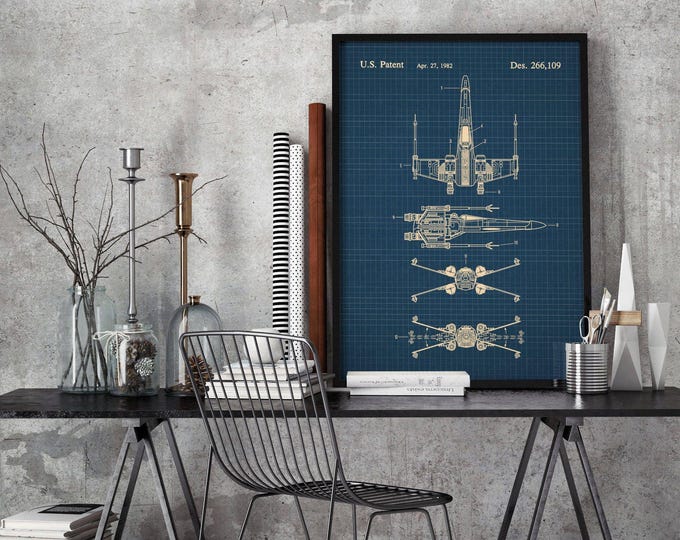 Star Wars X-wing, X wing Poster, Star Wars Gift, X Wing, Star Wars Poster, Action Figure, Toy Art, Star Wars Patent , Toys Wall Decor #P106