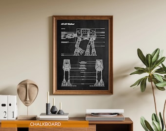 Star Wars Inspired poster, AT-AT walker print  #P240