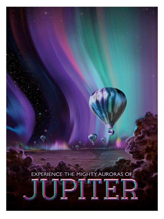 Retro NASA Space Travel Prints: Planetary Wall Art - Etsy