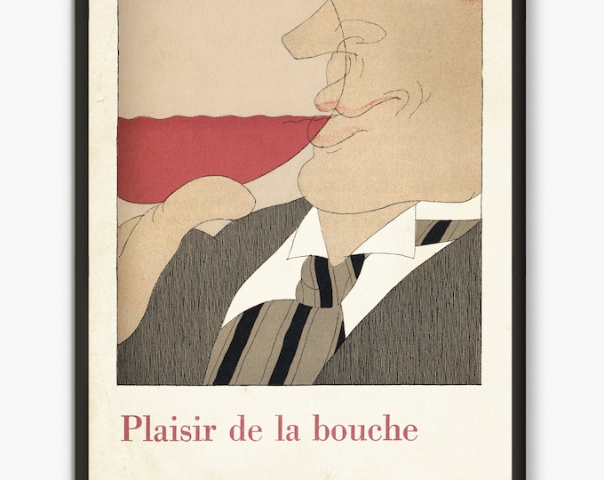 Wine vintage poster, old book page