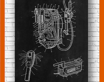 Ghostbusters, Ghostbusters poster,Proton Pack Print, Patent, Patent Print, Poster Wall Decor, Film poster, Prints, Ghostbusters movie #P45