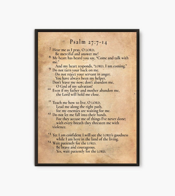 Psalm 27 7 14 NLT Etsy psalm-27-7-14-nlt-etsy