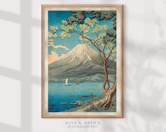 Mount Fuji Ukiyo-e Japanese Print: Hiroaki Takahashi Vintage Woodblock Art