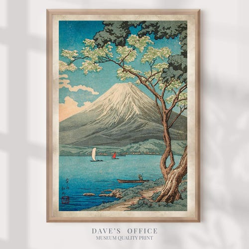 Mount Fuji Ukiyo-e Japanese Print: Hiroaki Takahashi Vintage