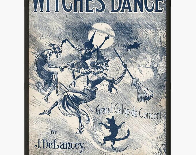 Vintage Witchy Home Decor Poster - witch art Goth Halloween decoration - Gothic Horror Wall Art limited edition