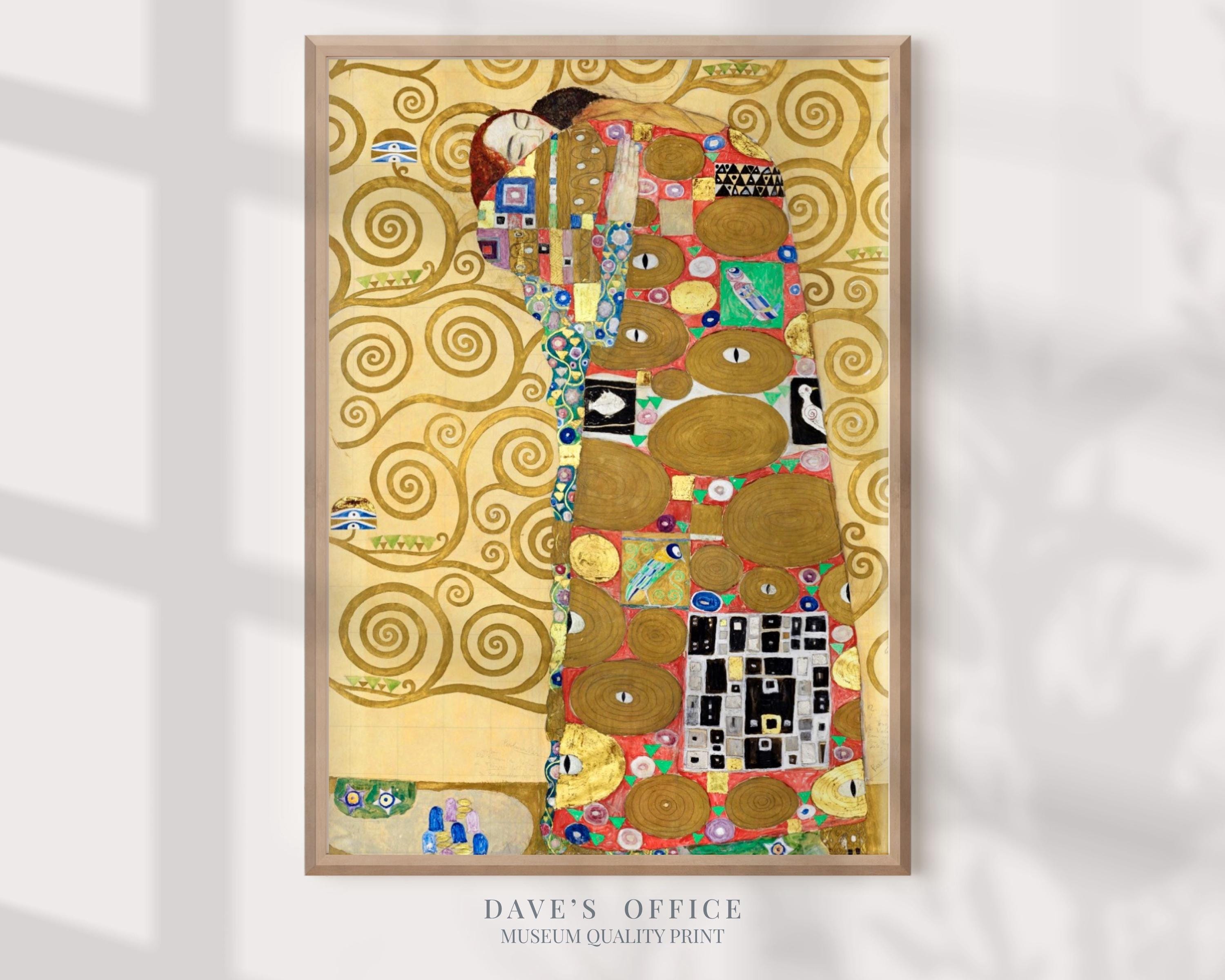 Gustav Klimt Print Tree of Life the Embrace - Gold Art Nouveau Luxury ...