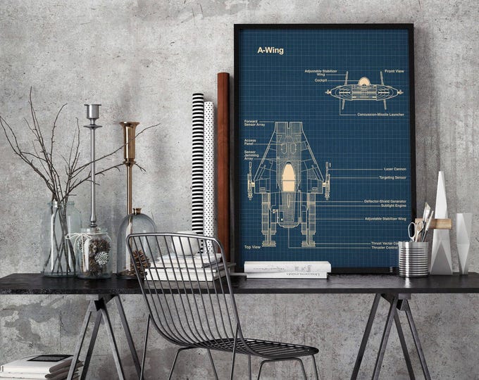A-wing patent chalkboard,Star Wars Patent Patentprints Print A-wing Star Wars print A wing #P94