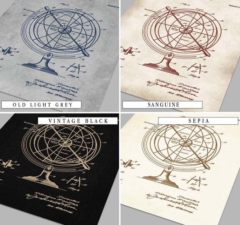 Juego de láminas de patentes de Nikola Tesla, arte de planos antiguos (juego de 6) imagen 6