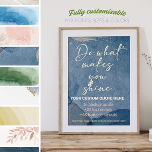 Impressão de citação personalizada - Impressão de citação personalizada - Impressão de tipografia de citação de arte de parede personalizada, pôster de texto personalizado - Pôster de impressão de arte de placa de citação personalizada