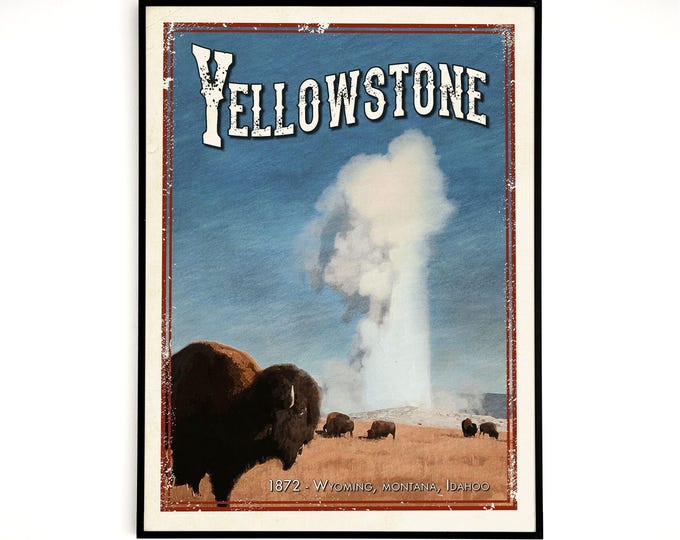 Yellowstone Poster, National Park