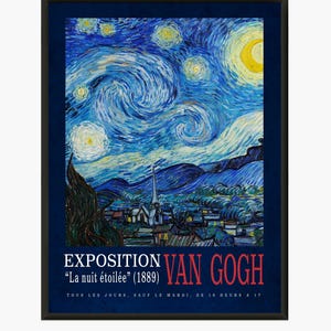 Van Gogh Poster 1899, Museum Poster, Van Gogh art, Van Gogh Wall art print