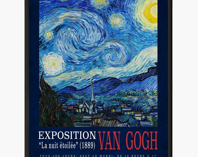 Van Gogh Poster 1899, Museum Poster, Van Gogh art, Van Gogh Wall art print