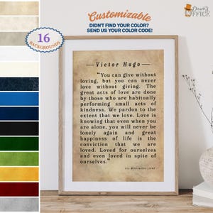 Les Miserables Quote, Custom quote print