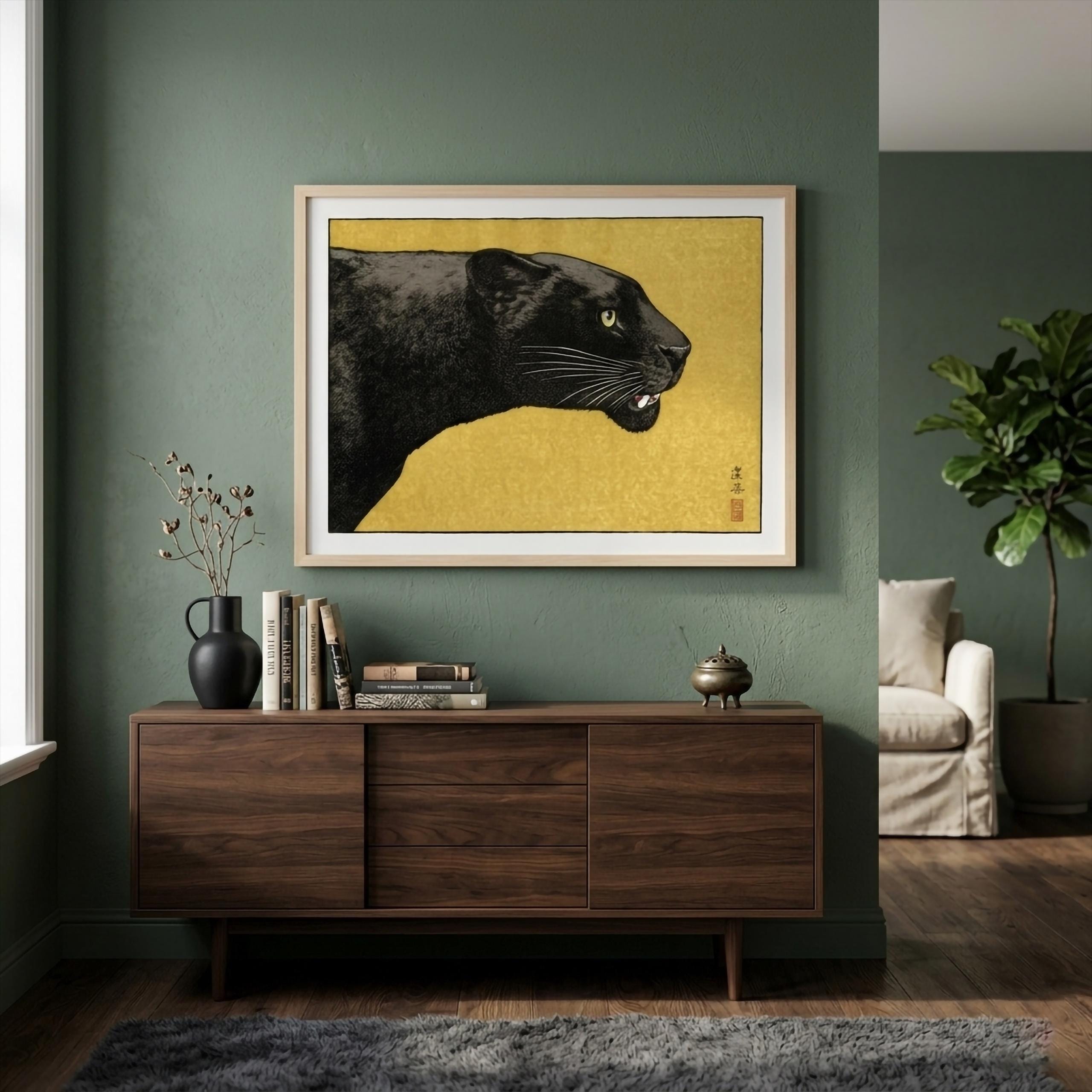 Mid Century Black Panther - Etsy