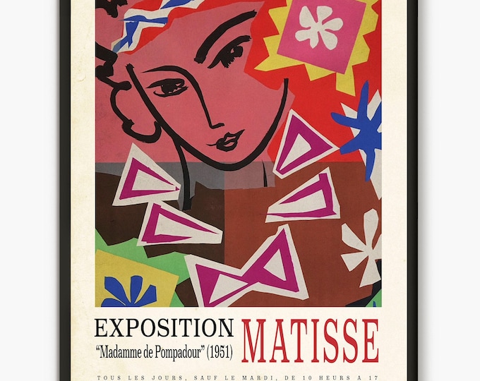 Matisse Poster 1951, Museum Poster, Matisse art, Matisse Wall art print