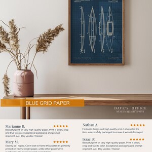 Lámina artística de patente de kayak, póster de kayak, decoración para casa de lago imagen 10
