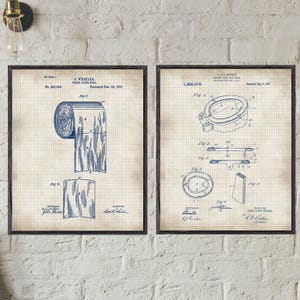 Papel higiénico patentado para baño, impresión de patente de papel higiénico, impresión de patente, arte de pared para baño, arte para baño, arte de papel higiénico, decoración de baño n.° P325