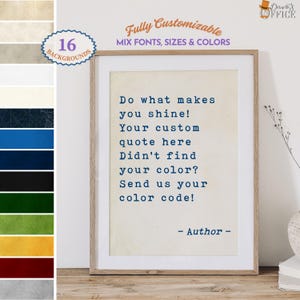 CUSTOM QUOTE PRINT -Personalized typewriter Quote- vintage typewrite motivational poster