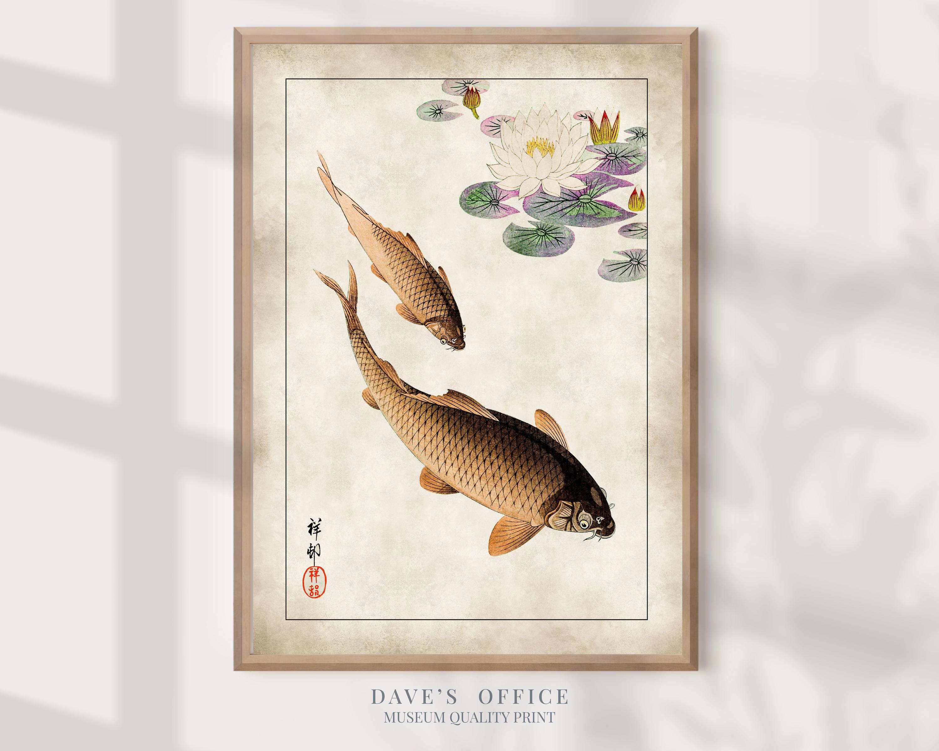 Koson Carp Koi Fish Print: Vintage Japanese Woodblock Art - Etsy