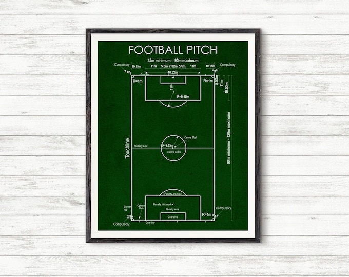 FOOTBALL PITCH,Soccer print,Soccer poster,Sport decor,Home decoration, Kids room, wall art, Sport art, print, Child room,decor,Gift idea 353
