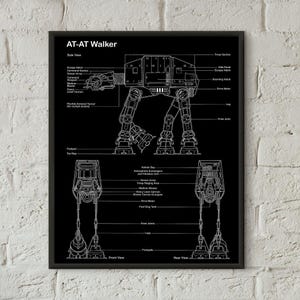 Star Wars Inspired poster, AT-AT walker print  #P240