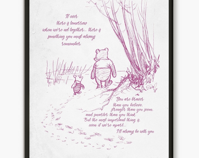If ever  there is tomorrow  when we're not together , Pooh bear quote