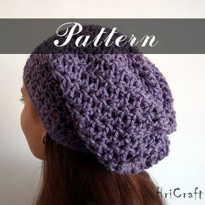 Häkelanleitung, Häkelanleitung Slouchy Mütze Häkelanleitung Häkelanleitung Mütze Slouchy Beanie