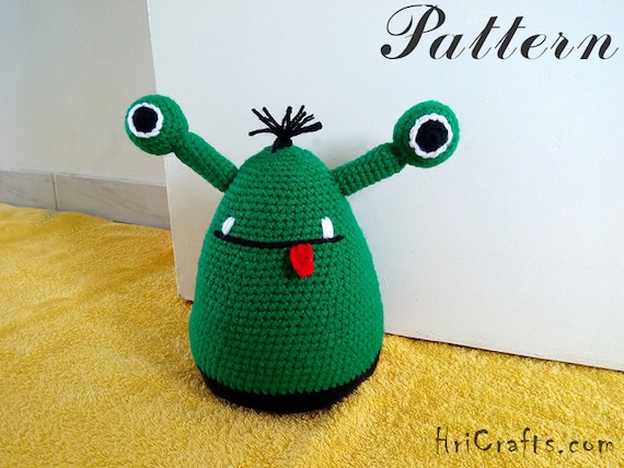 Monster Door Stop Crochet Pattern Amigurumi Pattern Door Stopper Doorstop Door Wedge Doorstopper Housewarming Crochet Monster Tutorial