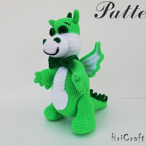Dragon crochet toy pattern, dinosaur, crochet dino, crochet pattern, little dragon amigurumi, cute dragon amigurumi crochet dinosaur pattern