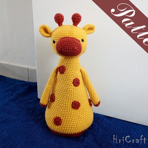 Crochet giraffe doorstopper, pattern giraffe amigurumi, door stop, door stopper, crochet doorstop, crochet pattern door stopper housewarming image 6