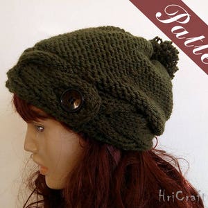 Slouchy beanie pattern, Knit beanie, Womens beanies, Knitting pattern, Slouchy hat pattern, Knitted womens hat, Slouch beanie, Slouch hat