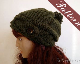 Modèle de bonnet slouchy, bonnet en tricot, bonnets pour femmes, modèle de tricot, modèle de chapeau slouchy, bonnet femme tricoté, bonnet slouch, chapeau slouch