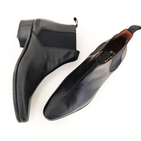 The Chelsea boots by Dr. Watson Shoemaker beat boots cuban heel mod sixties retro Beatle kinks