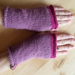 ArmstulpenWollehandgestricktPulswärmer Bild 1