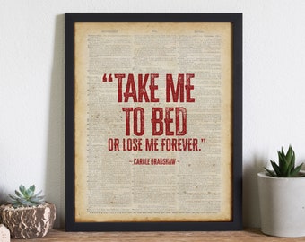 Take Me To Bed Or Lose Me Forever Poster | Top Gun Quote Print | Movie Quote Poster