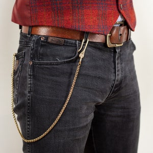 Männer Hosen Kette messing Schlüsselbund Brieftasche für Hosen Schlüsselbund einfaches minimalistisches Design kleines Geschenk für Sie oder Ihn