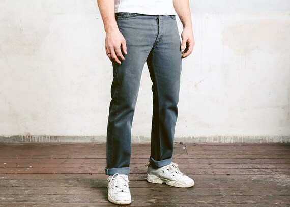Grey Levis 501 Jeans . Vintage Levi 